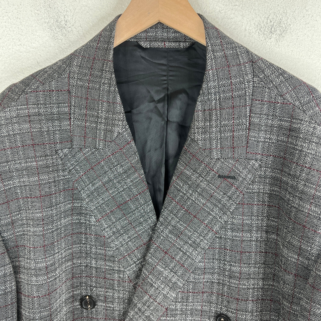 Balenciaga Double Breasted Plaid Blazer