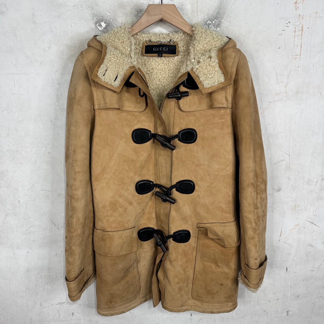 Gucci Shearling Hooded Duffle Coat