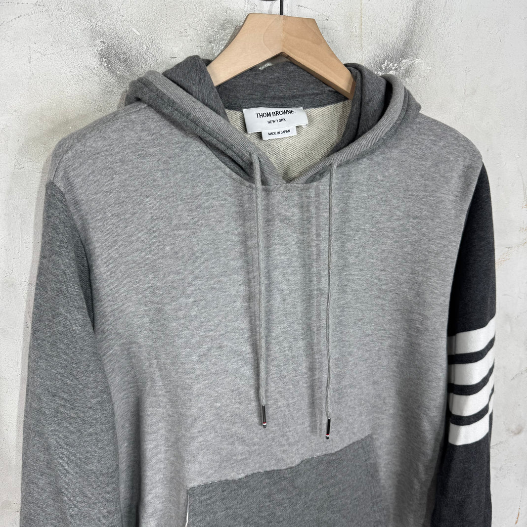 Thom Browne Tri Colored Grey Hoodie