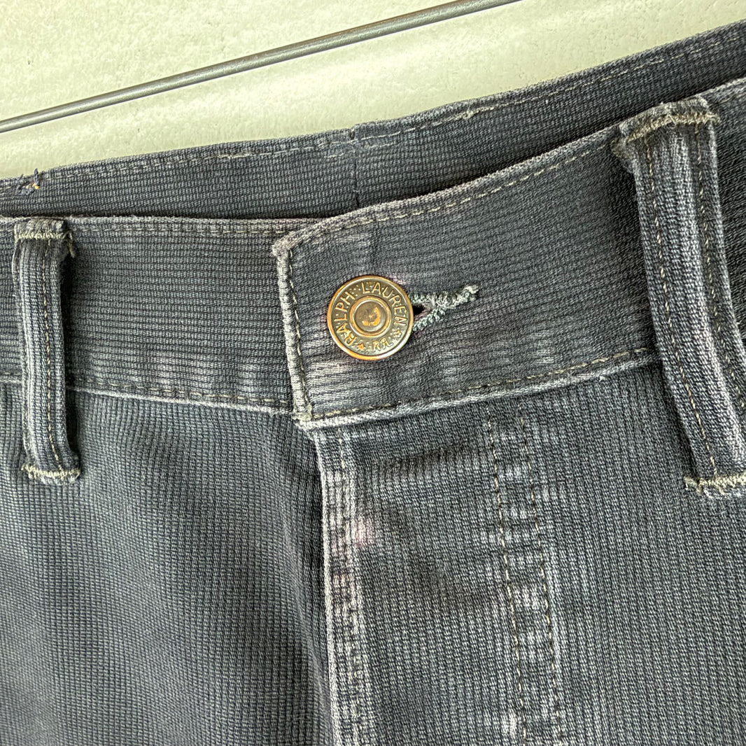 RRL Ribbed Navy Cotton Pants