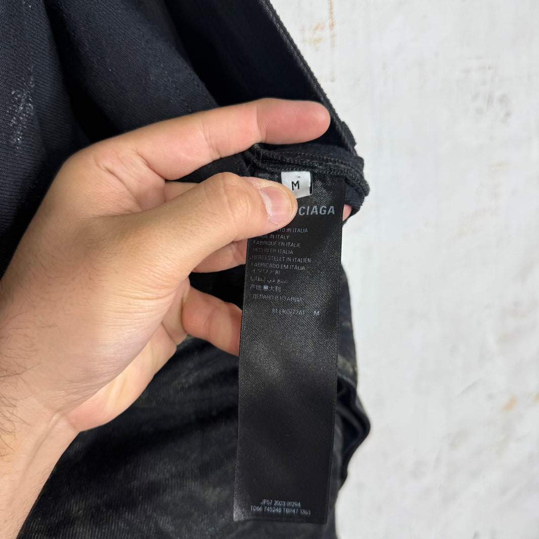 Balenciaga Mud Slashed Jeans