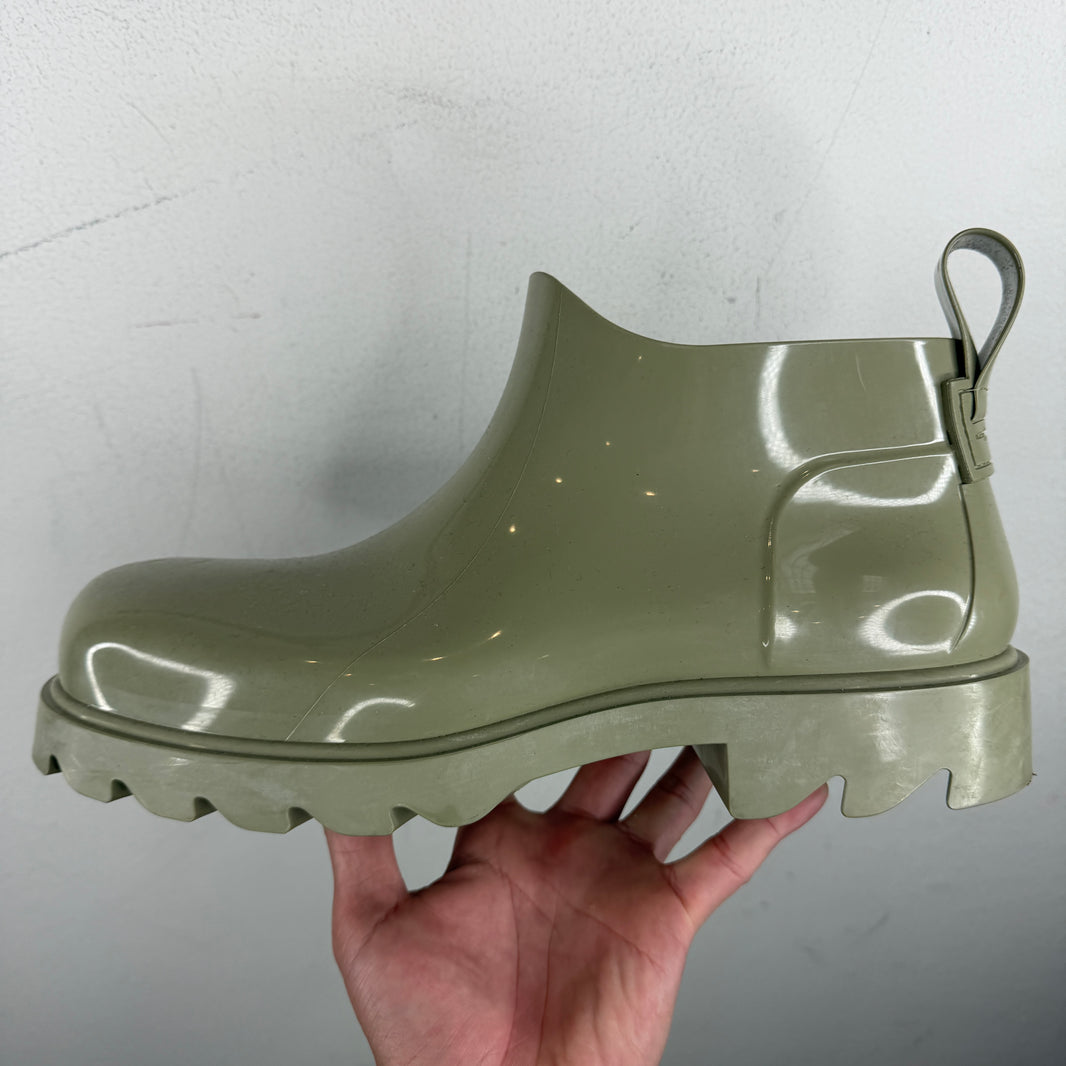Bottega Veneta Green Rubber Stride Rain Boots