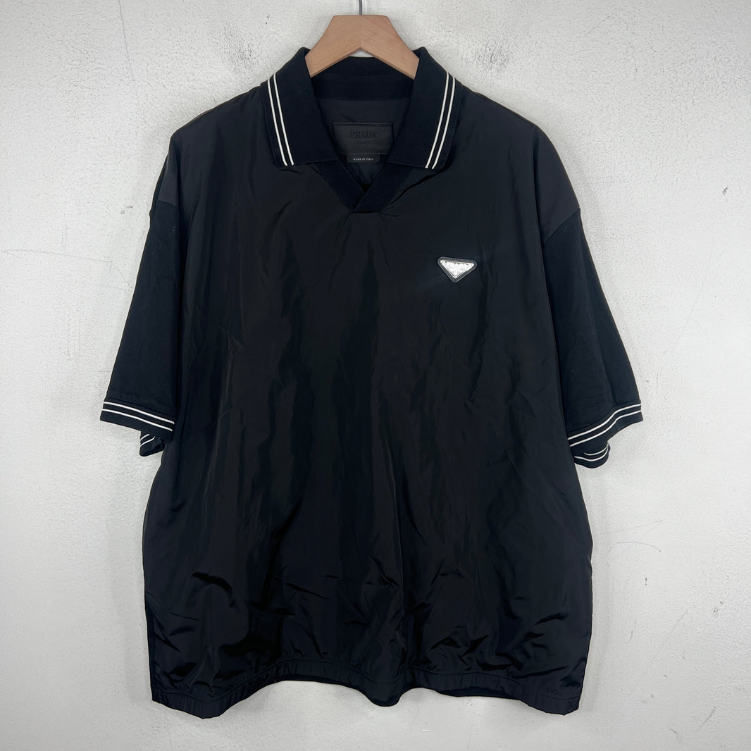 Prada Re-Nylon Pique Polo Shirt