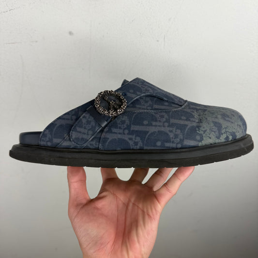 Dior Denim Tears Oblique Mules