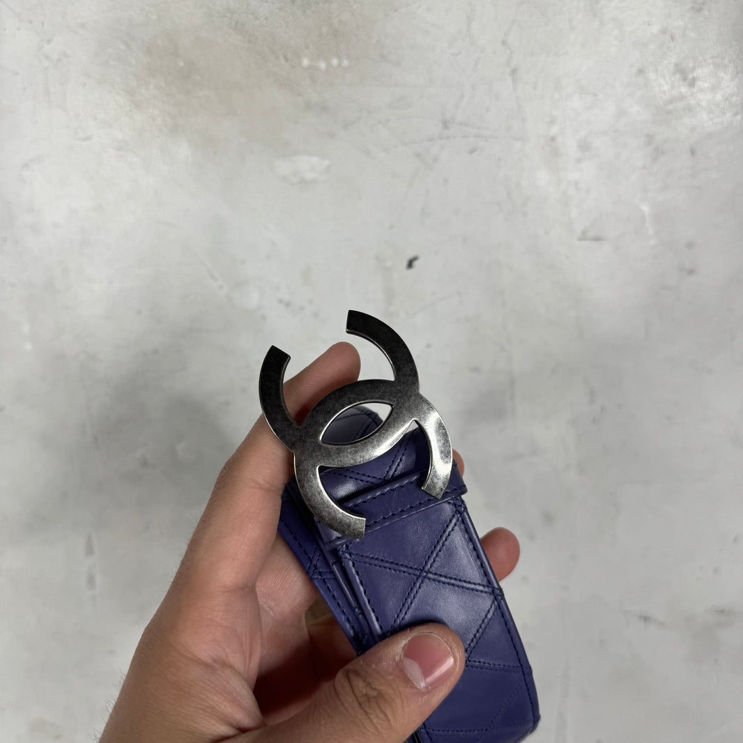 Chanel Purple Quilted Belt