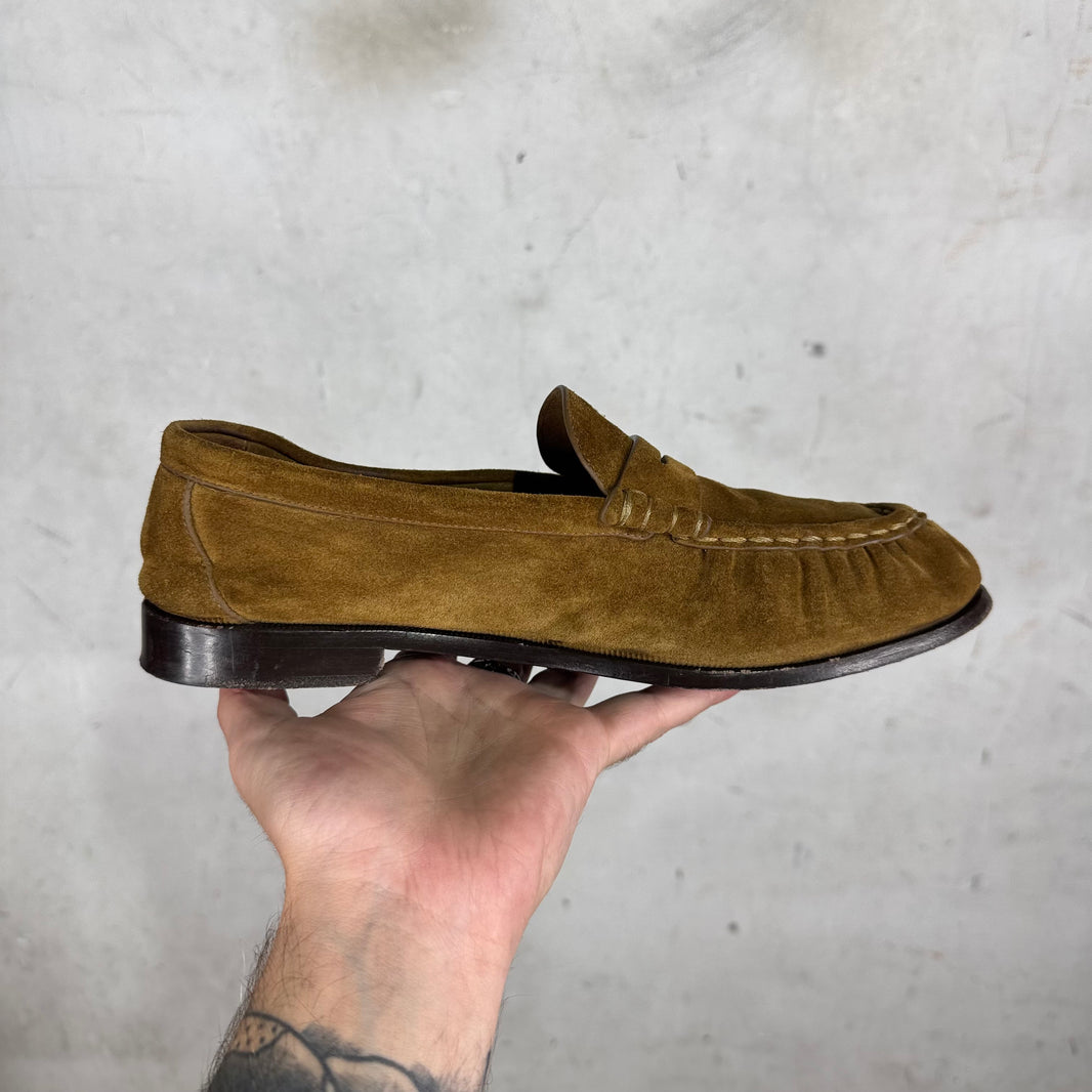 Saint Laurent Brown Le Suede Loafers