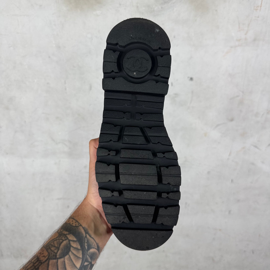 Chanel Quilted Logo Loafers
