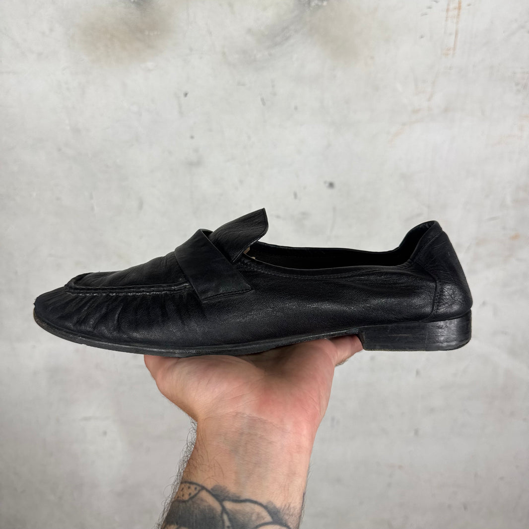 The Row Scrunched Leather Loafers
