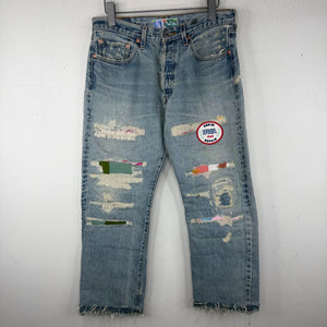 Better With Age Repaired Patched Jeans