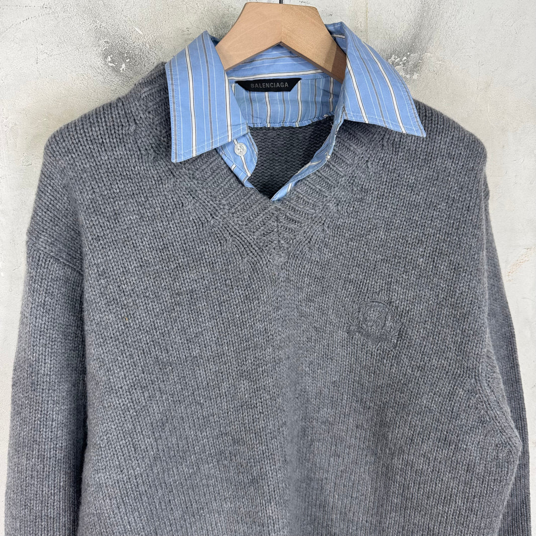 Balenciaga Layered Shirt Sweater
