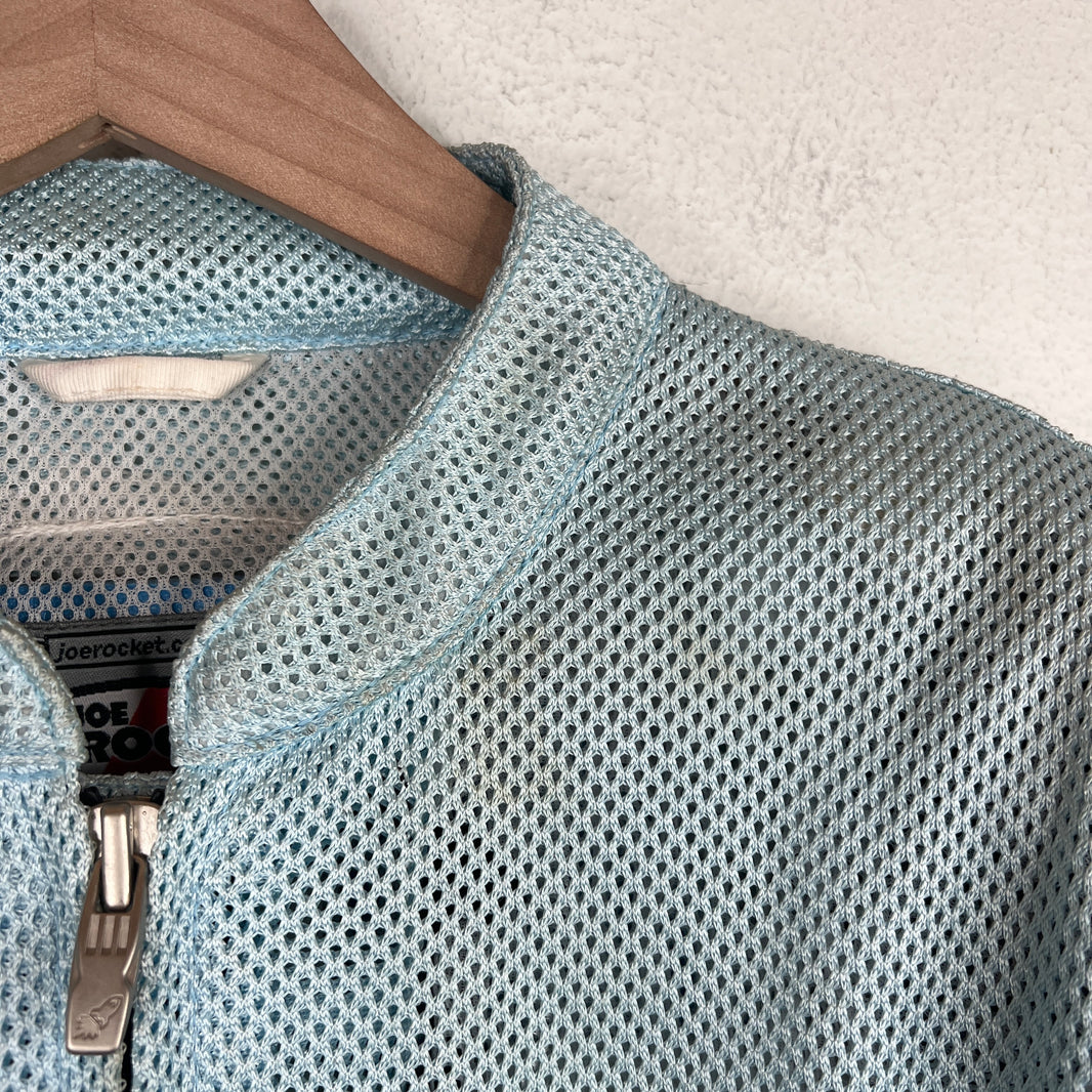 Vintage Joe Rocket Baby Blue Moto Padded Mesh Jacket
