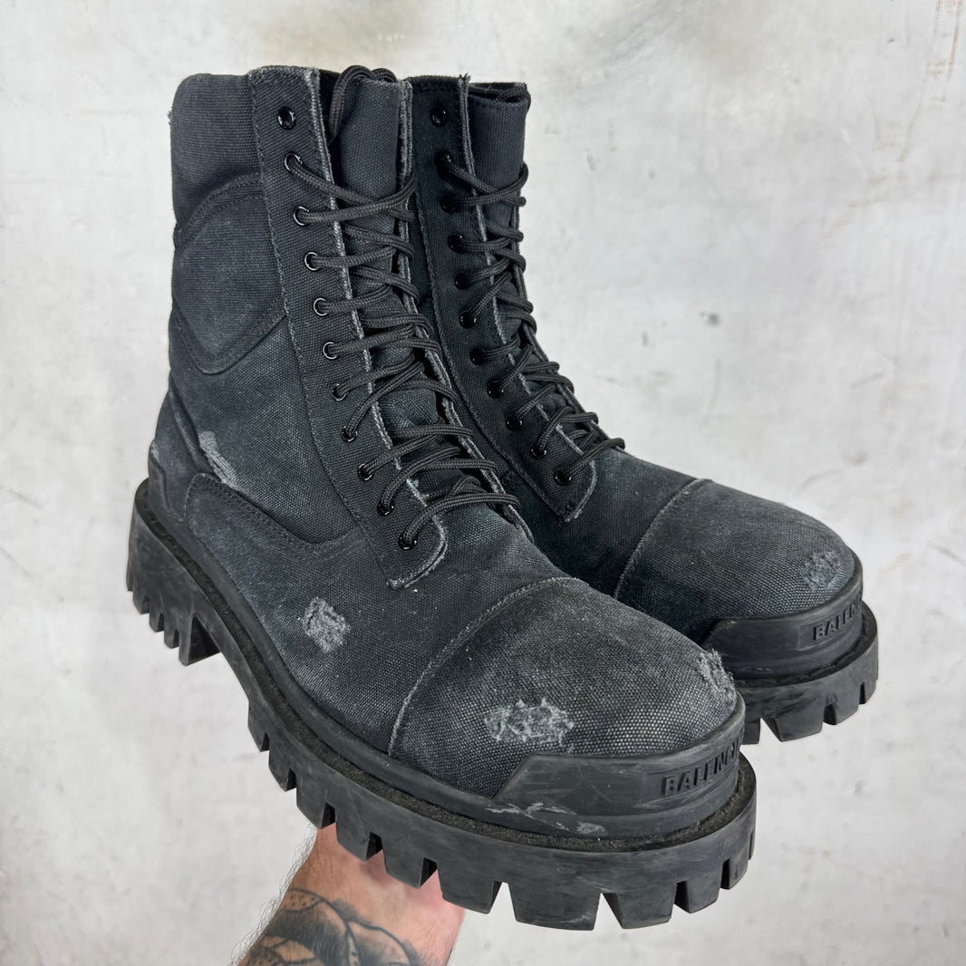 Balenciaga Distressed Strike Boots