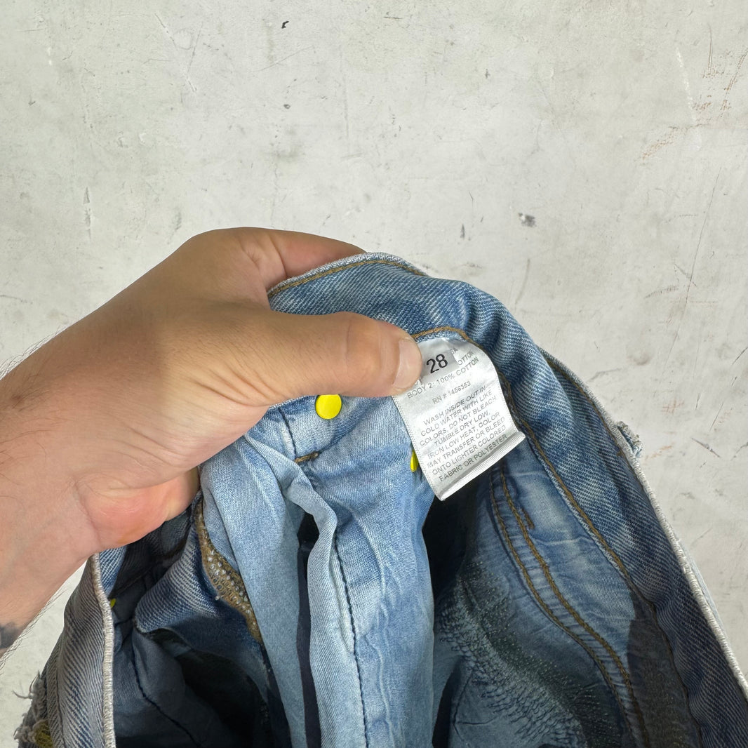 Endless Denim Lightwash Neon Boro Jeans