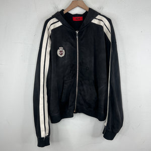 424 Academy Crest Striped Zip Hoodie