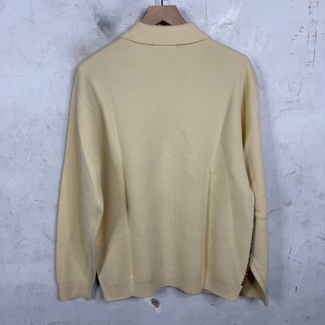 Supreme Cream Strobed Knit Cardigan Zip