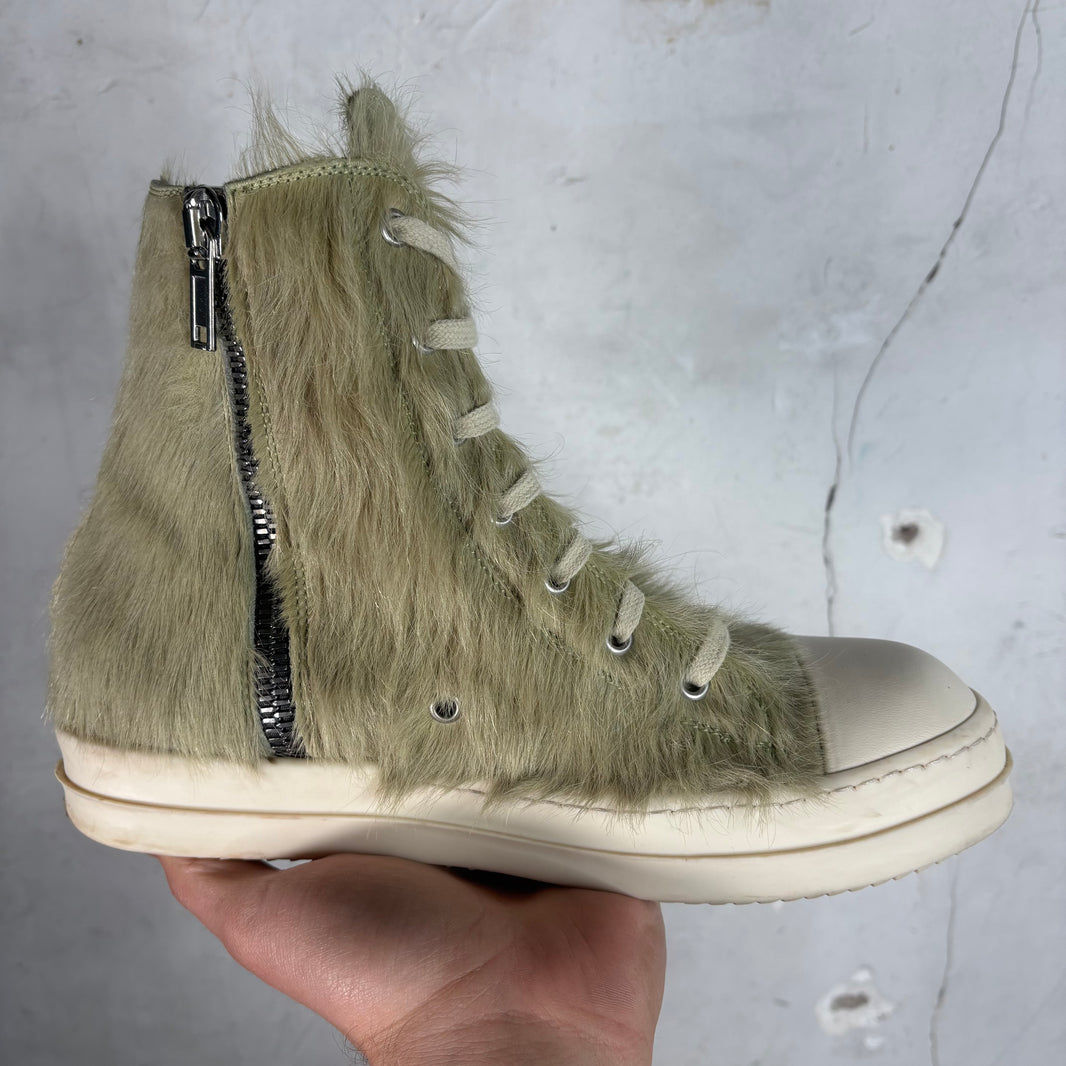 Rick Owens Green Fur Ramones