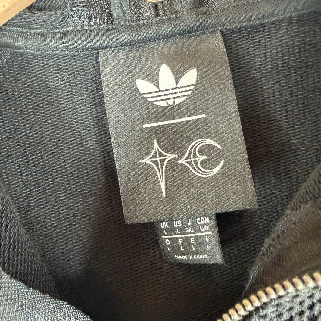 Adidas Thug Club Black Full Zip-Up Hoodie