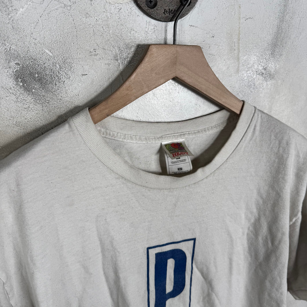 Vintage Blue Logo Print Portishead T-Shirt