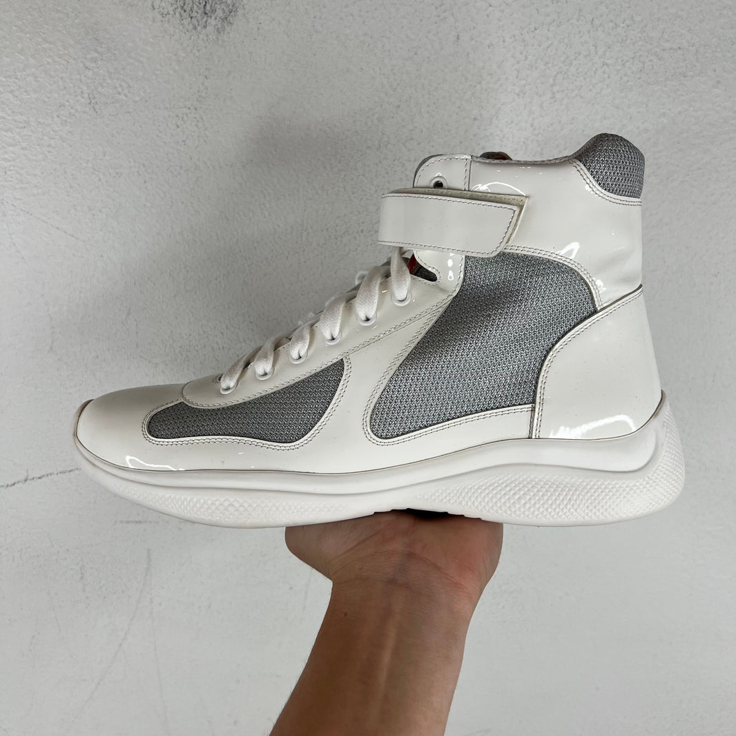 Prada Patent Leather High-Top America's Cup Sneakers