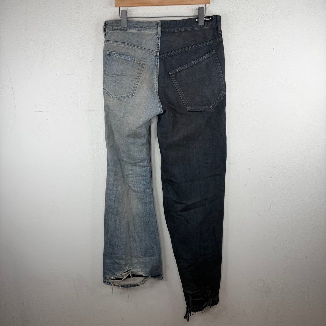 Balenciaga Blue/Black 50/50 Jeans