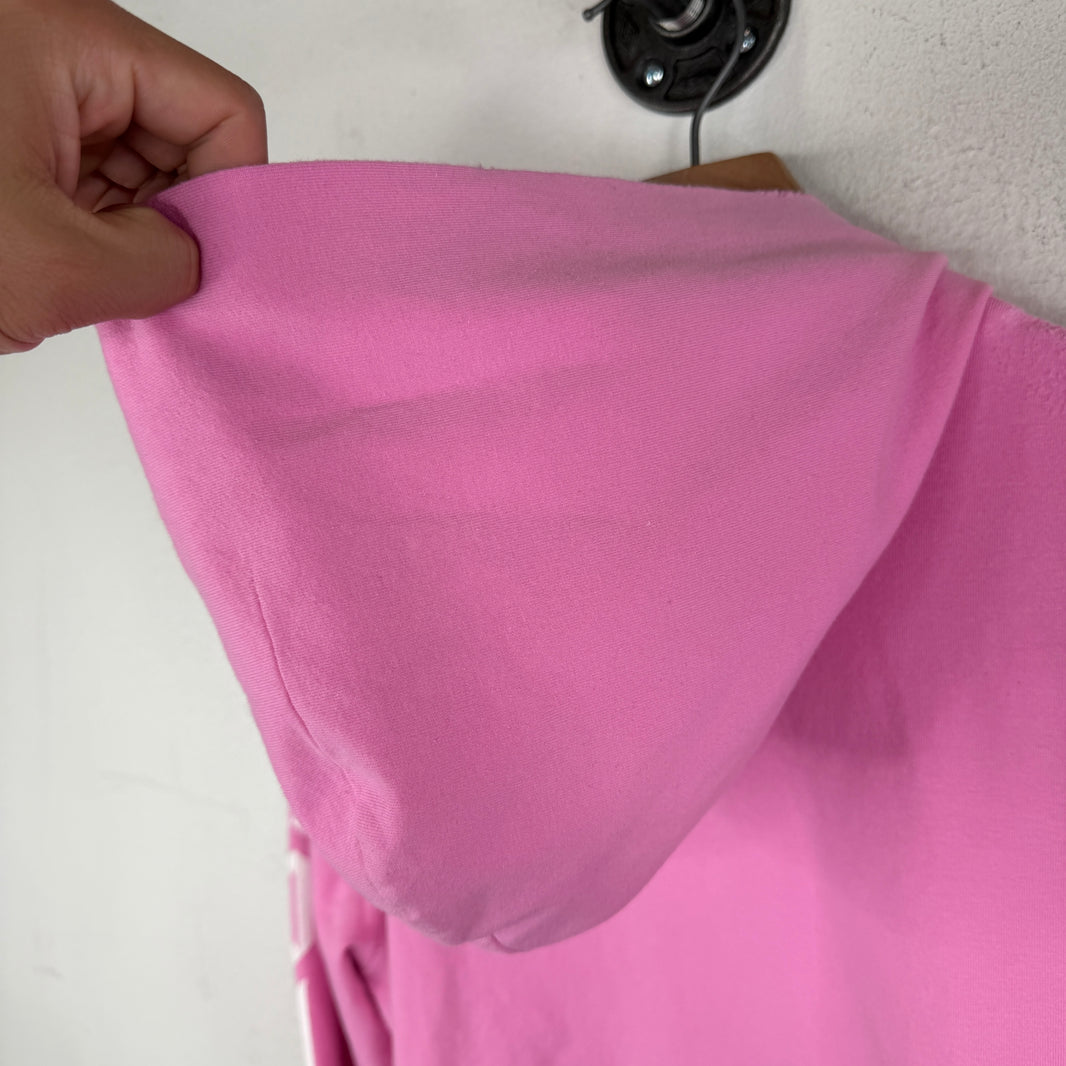 Balenciaga Pink No Logo Zip Up Hoodie