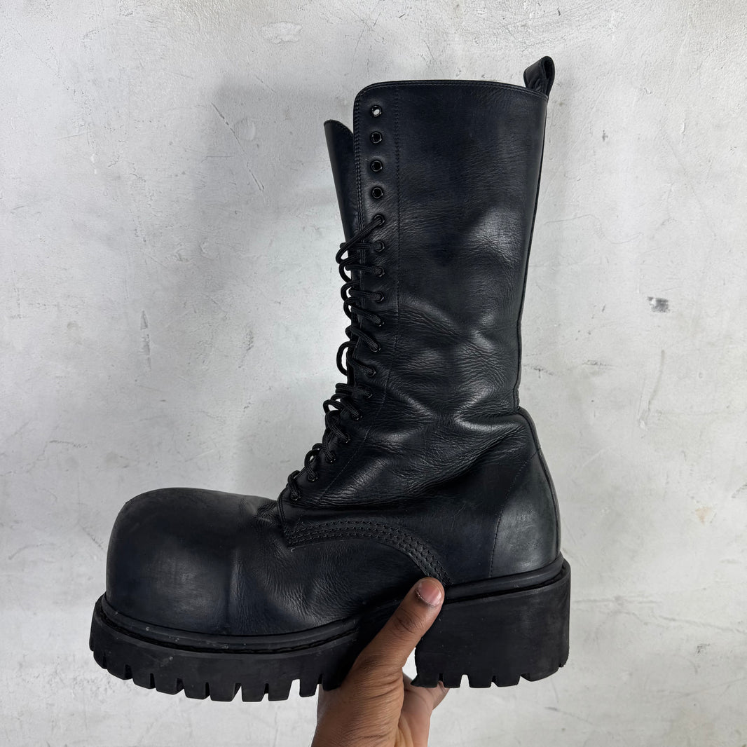 Balenciaga Tall Leather Stomper Boots