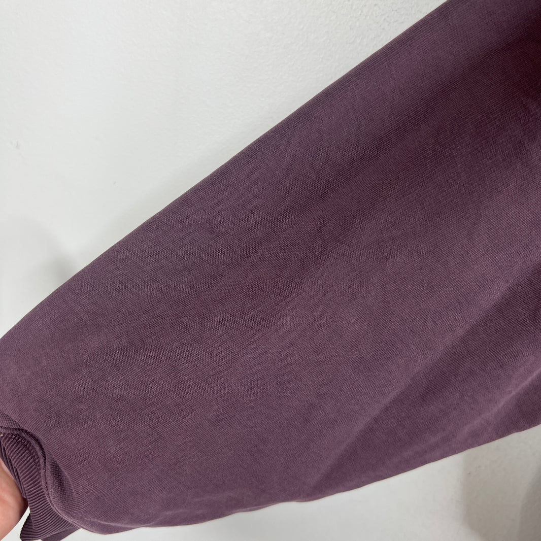 Balenciaga Wardrobe Purple Washed Small Logo Crewneck