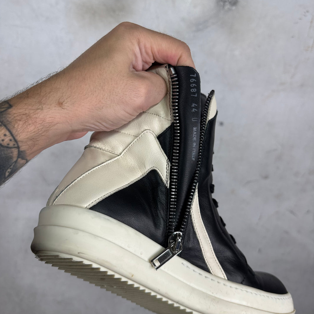 Rick Owens Black Cut Tongue Geobaskets