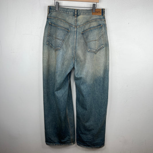 Balenciaga Waxed Baggy Jeans
