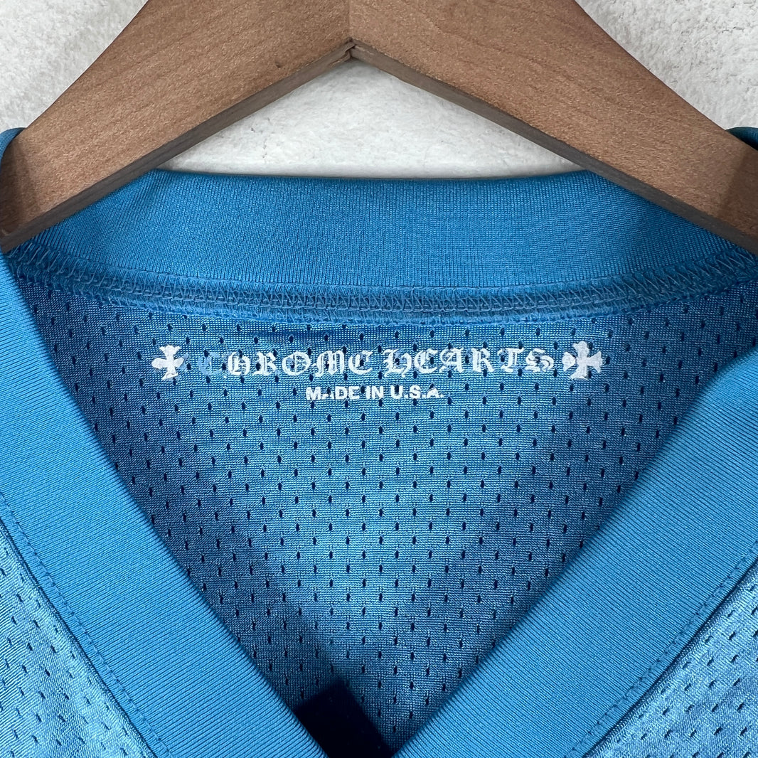 Chrome Hearts Blue Sports Warm-Up Jersey