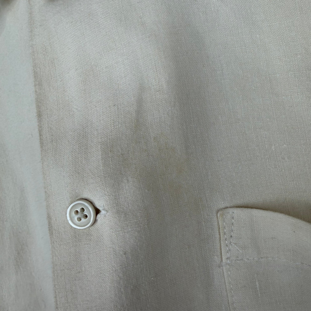 Bode Linen Collar Embroidered S/S Shirt