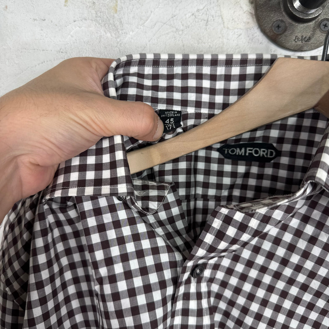 Tom Ford Brown Gingham Shirt