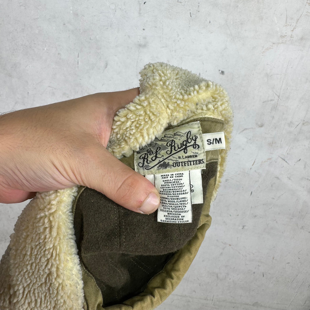 Ralph Lauren Rugby Canvas Fleece Lined Trapper Hat