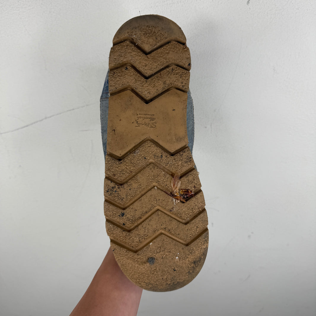 Acne Studios Batter Low Denim Print Boots