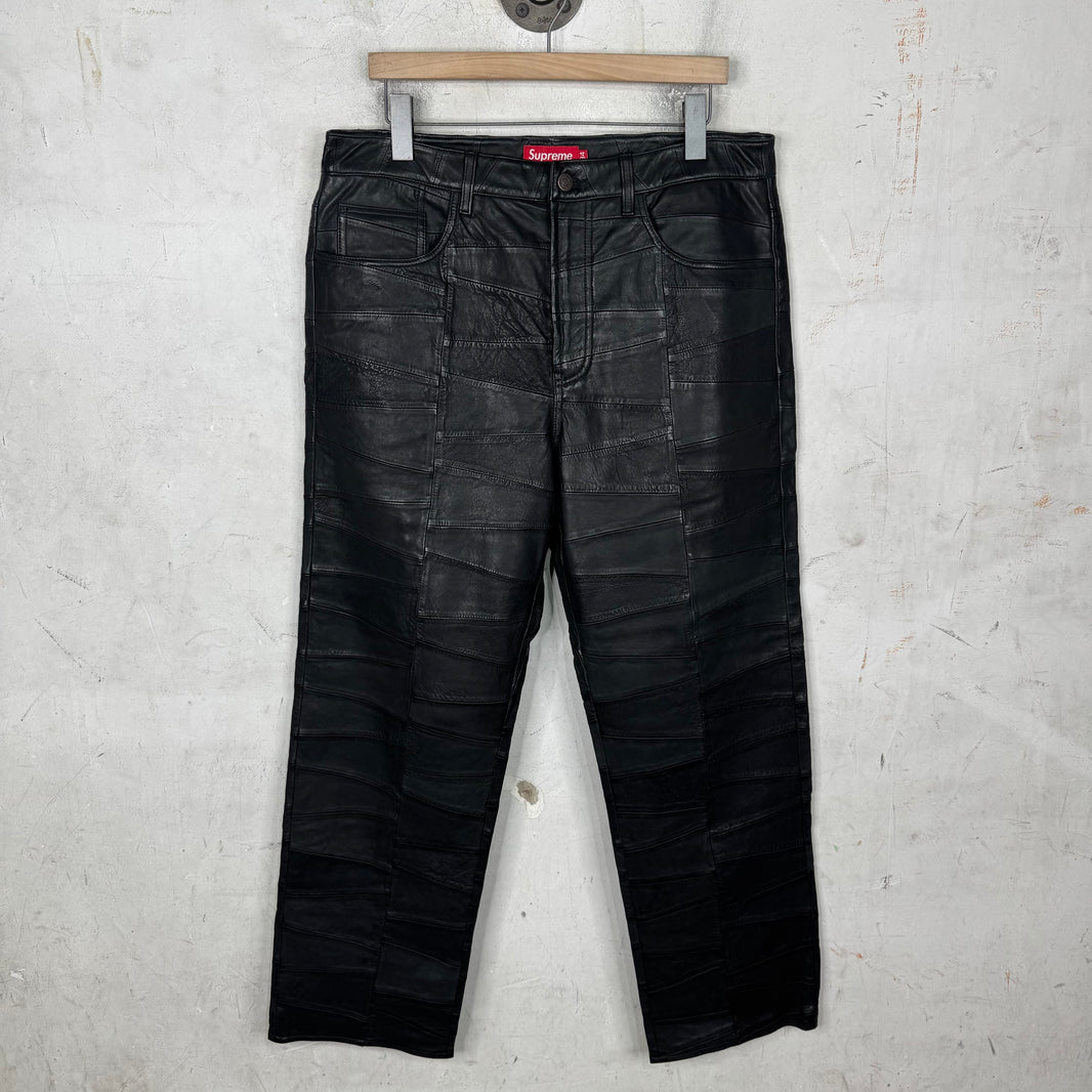 Supreme Patchwork Leather Pants