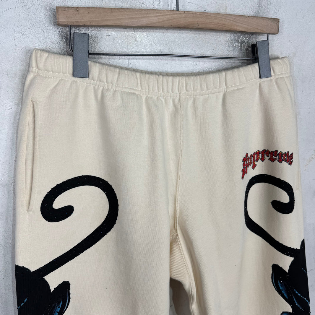 Supreme Rhinestone Panther Sweatpant