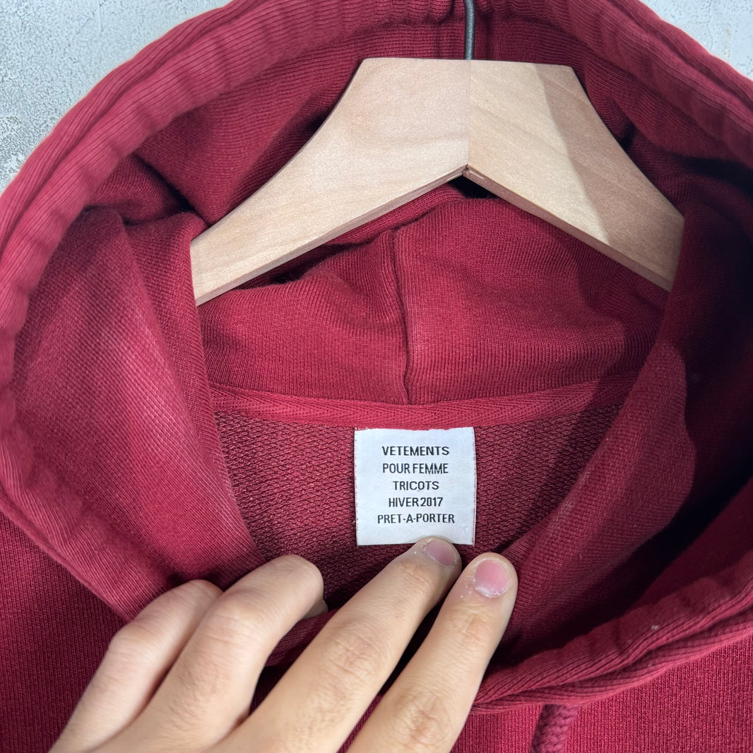 Vetements “May The Bridges I Burn” Femme Hoodie