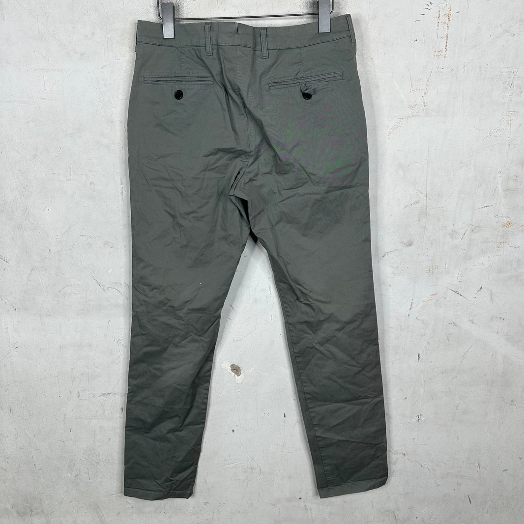 Prada Twill Gray Straight Trousers