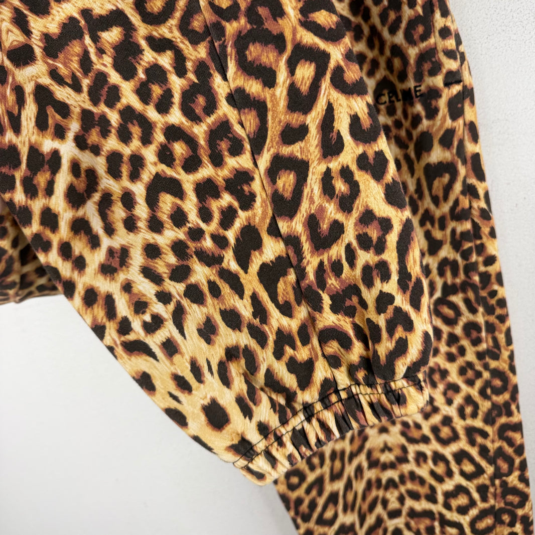 Celine Leopard Printed Sweatpants
