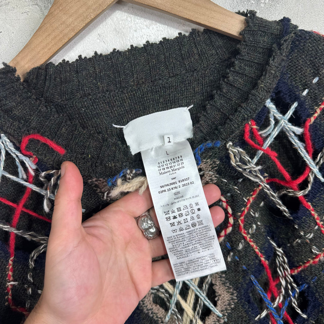 Margiela Negative Space Argyle Sweater