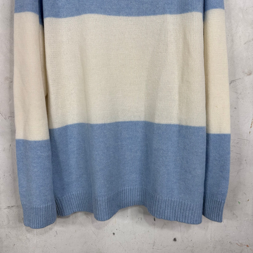 Elder Statesman Cashmere Polymarket Argentian Flag Rugby Sweater