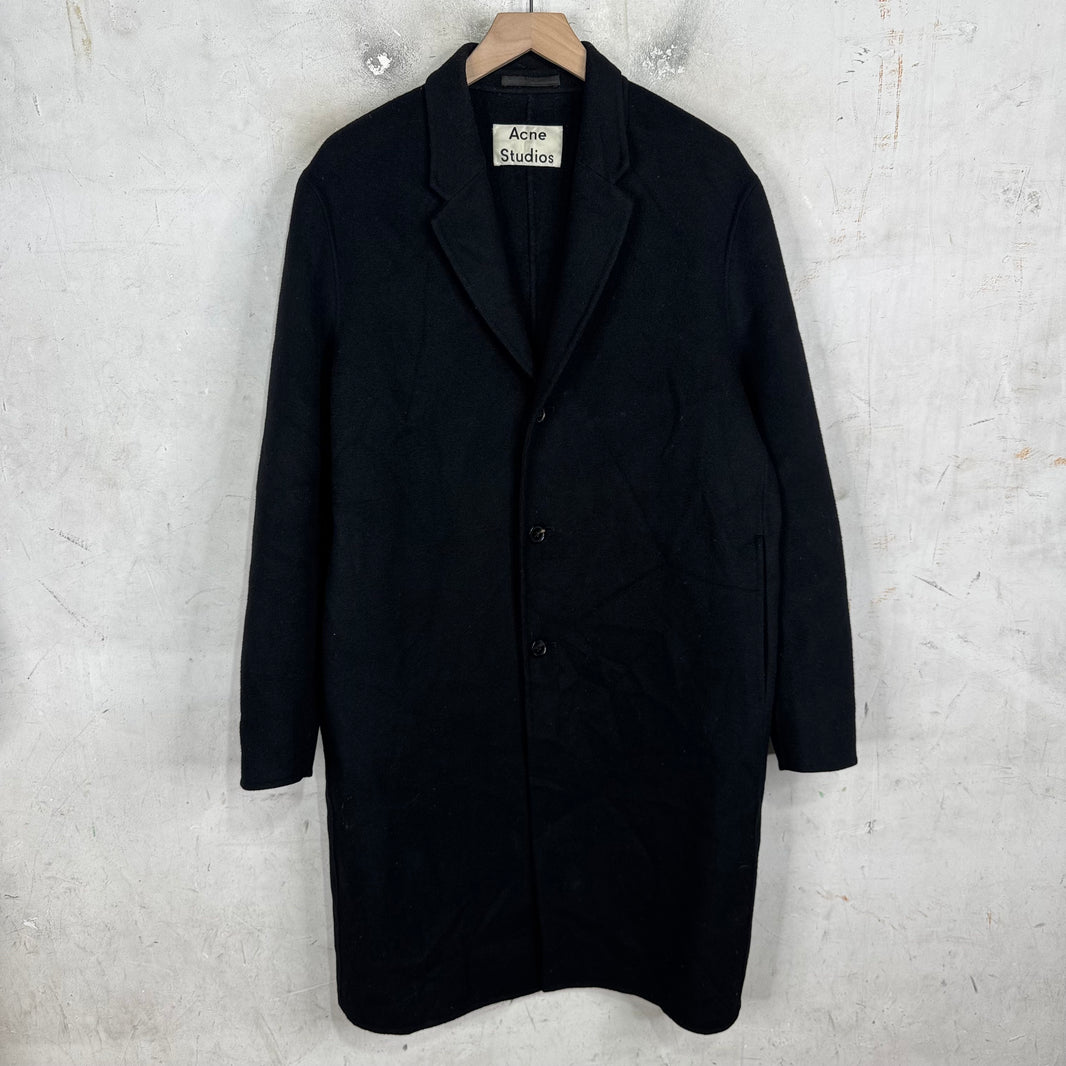 Acne Studios Unlined Black Wool Coat