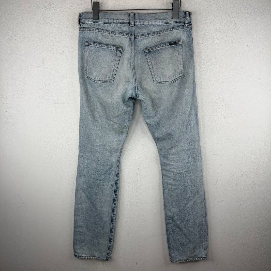Saint Laurent D18 Blue Distressed Jeans