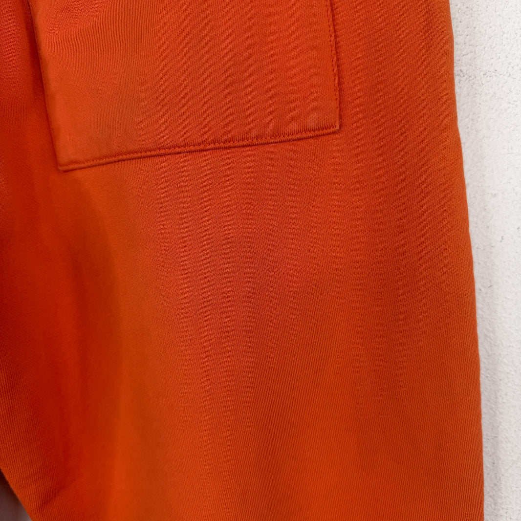 Helmut Lang Orange Pleated Slim Sweatpants