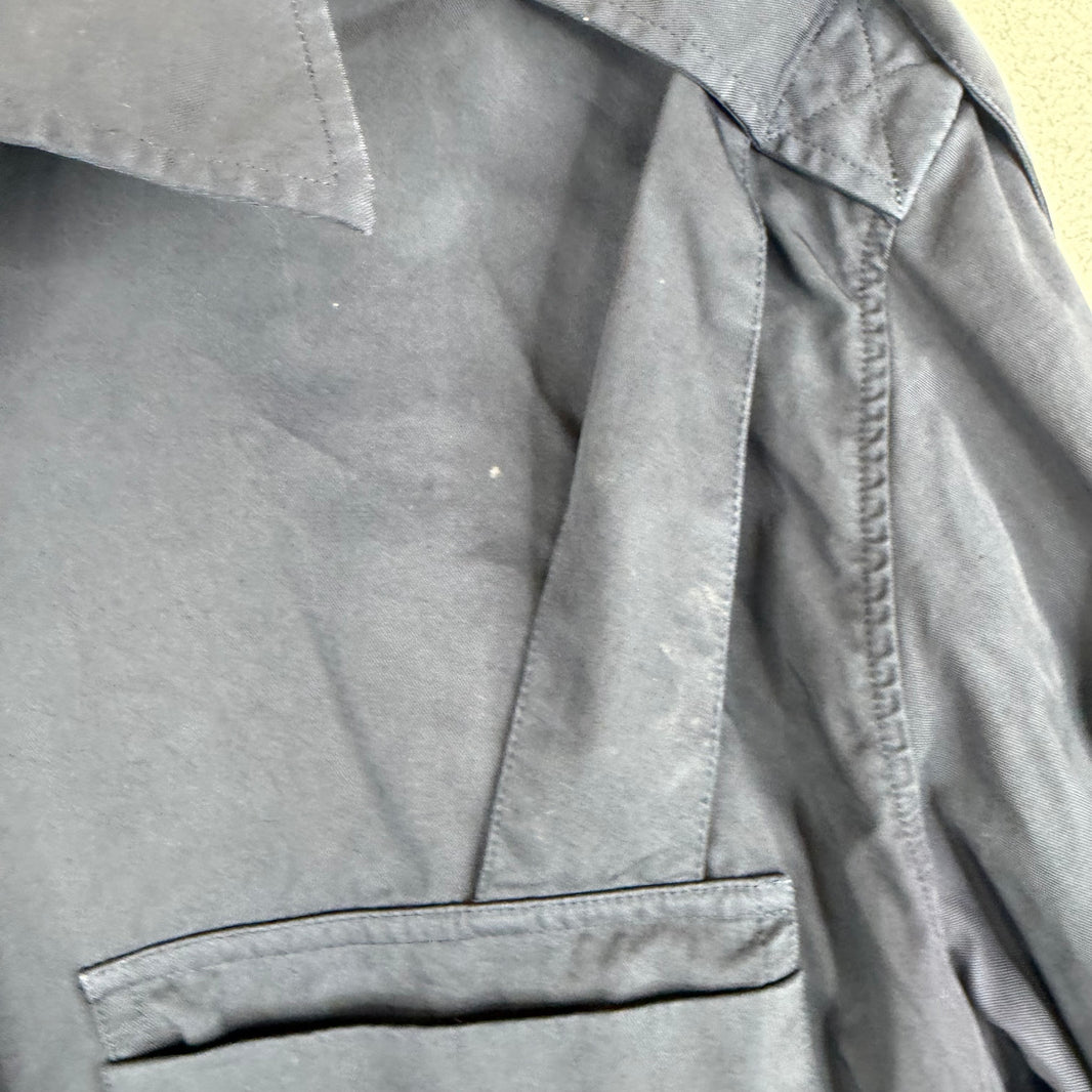 Helmut Lang Navy Bondage Button Up Shirt