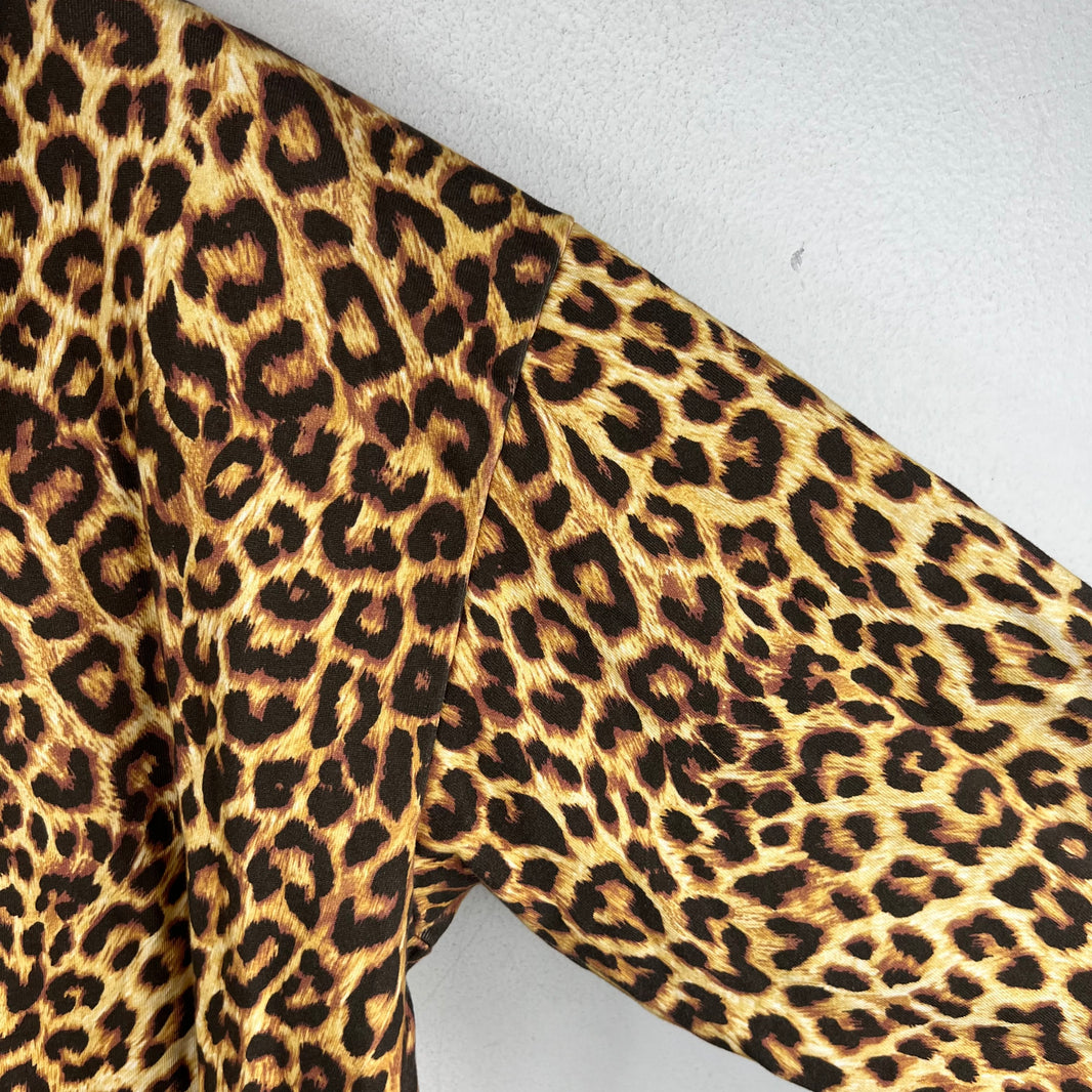 Celine Leopard Spell Out Logo Hoodie
