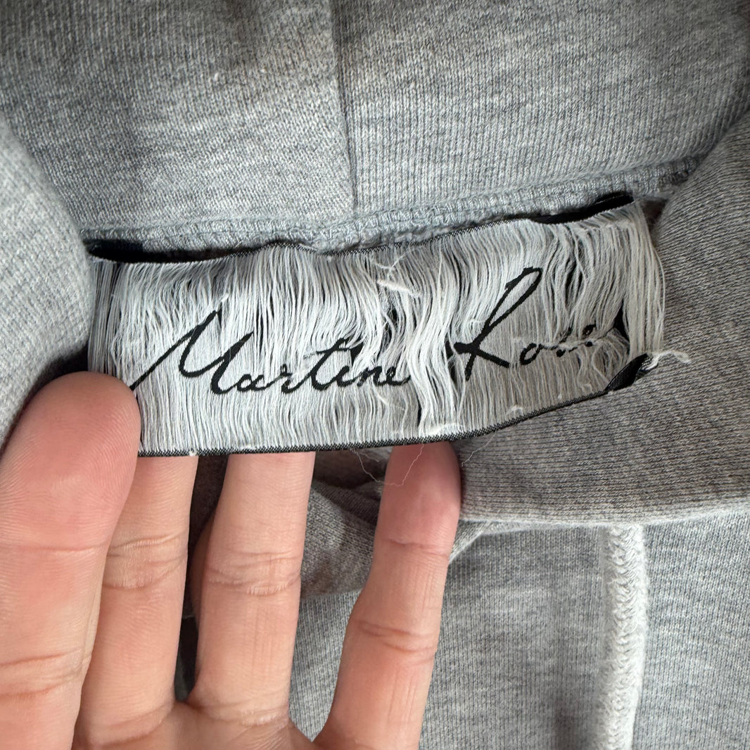 Martine Rose Gray Embroidered Back Logo Hoodie