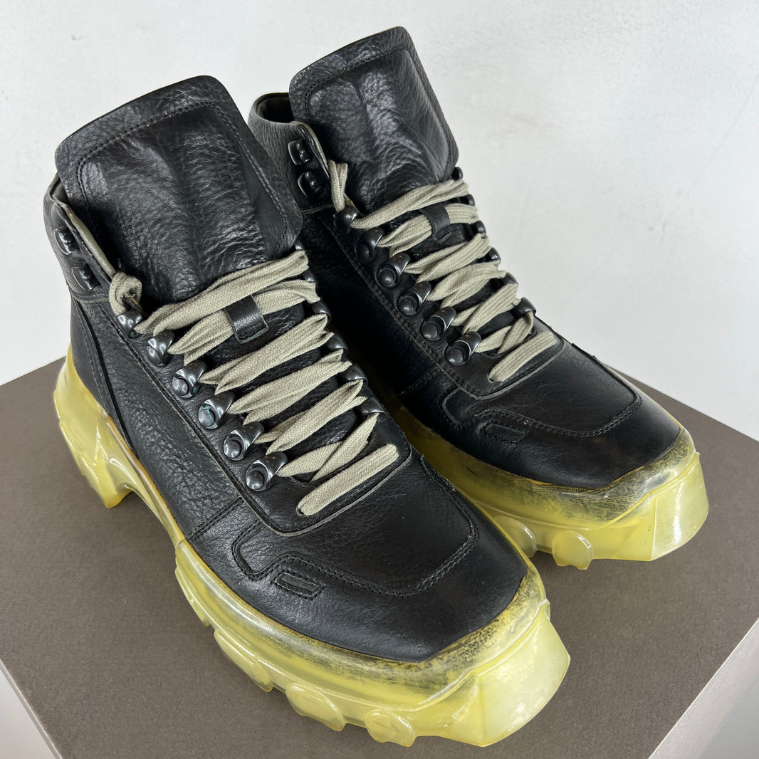 Rick Owens Green Bozo Tractor Boots