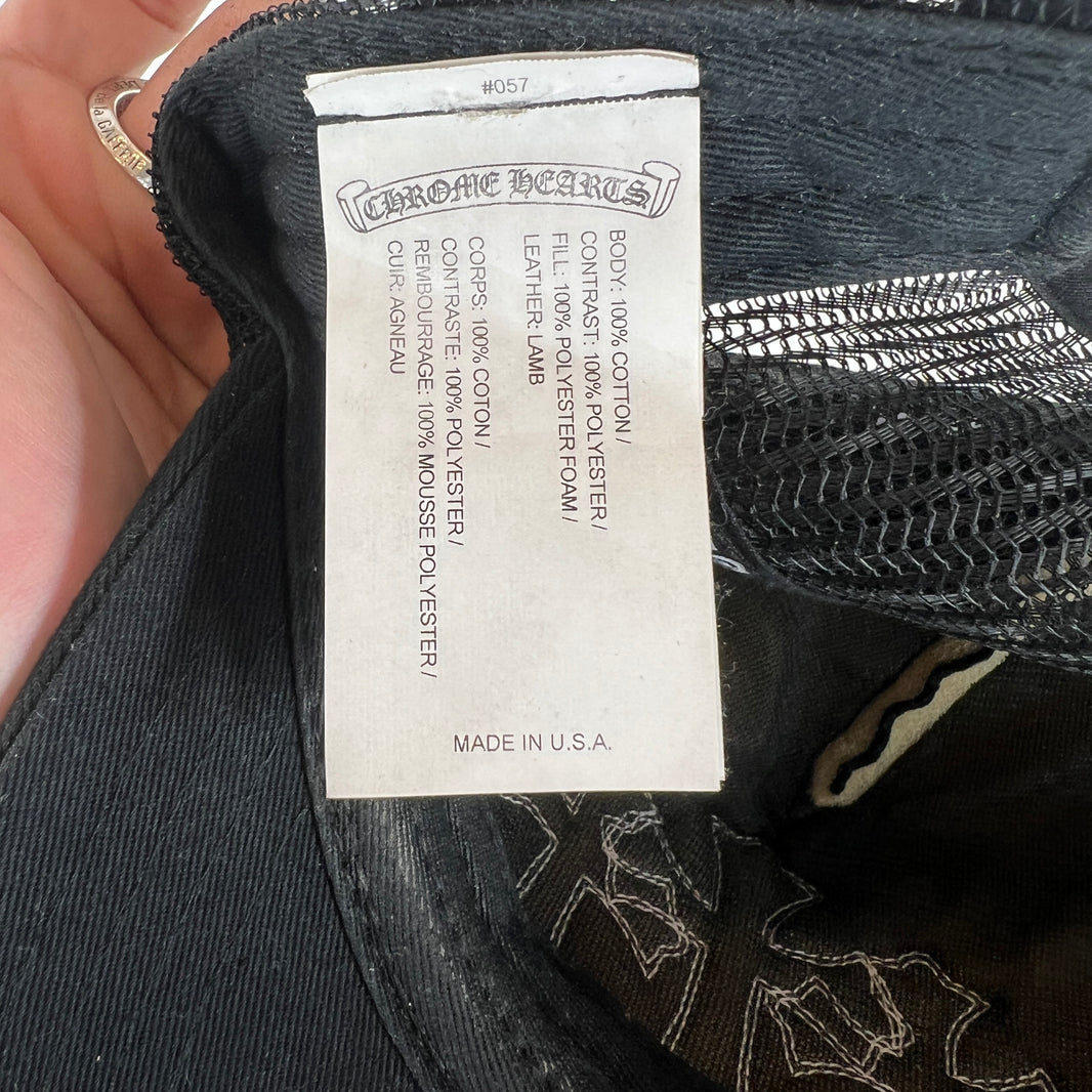 Chrome Hearts Black Cemetery Hat