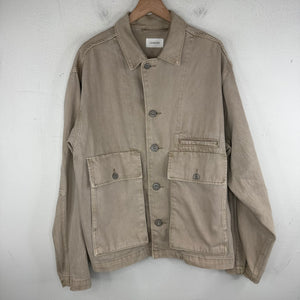 Lemaire Beige Button Up Chore Jacket